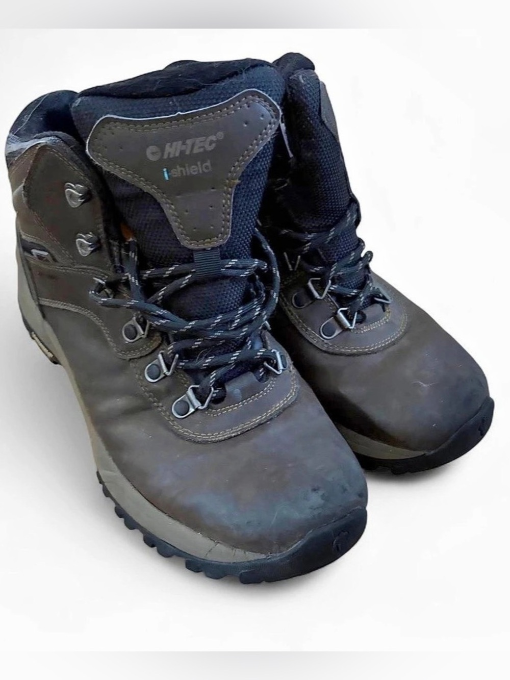 Hi-Tec Michelin dri-tec waterproof brown hiking leather heavy duty boots Sz 10W